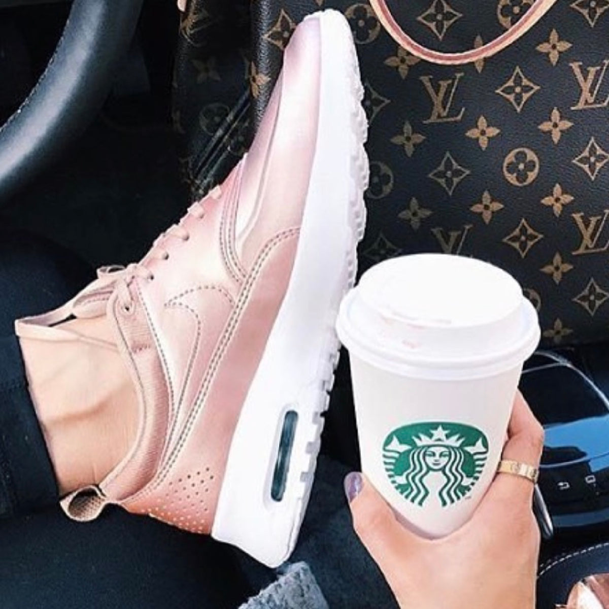 Pink Nike sneakers