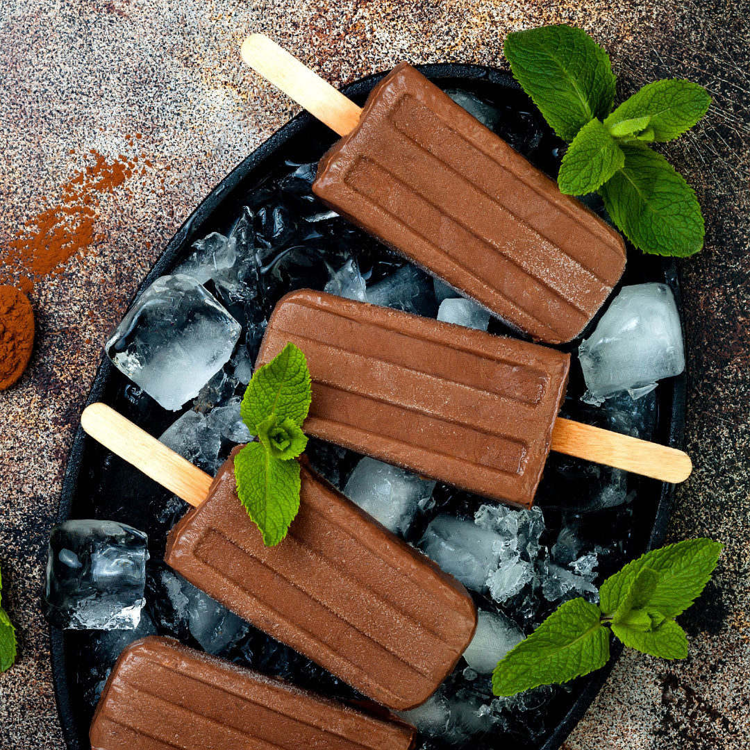 Flat Tummy Greens Probiotics chocolate Protein popsicles