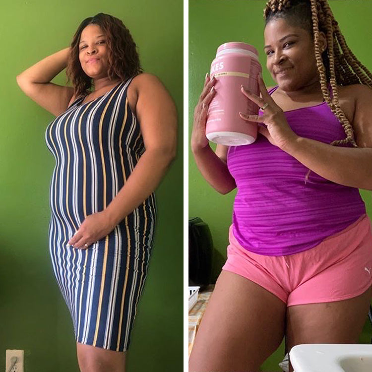 Briana's results after using Flat Tummy Shakes
