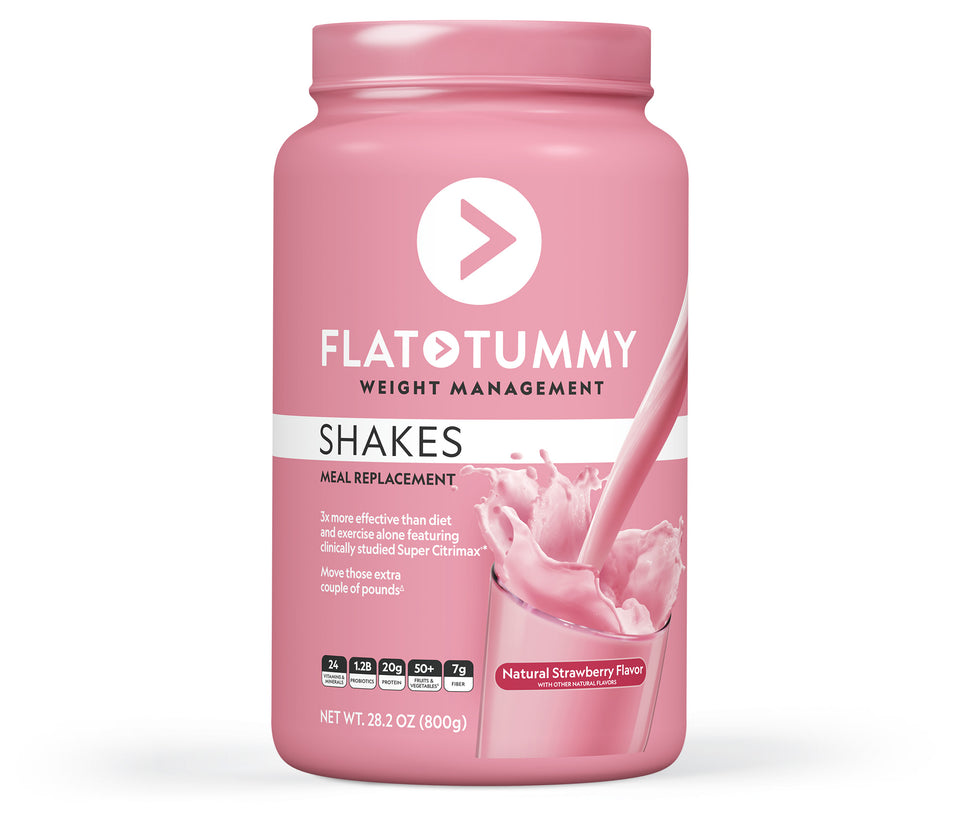 Flat Tummy Weight Management Shakes in Strawberry Flavor