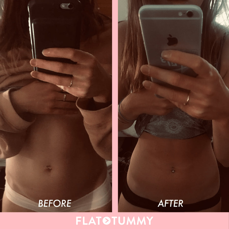 flat tummy before and after