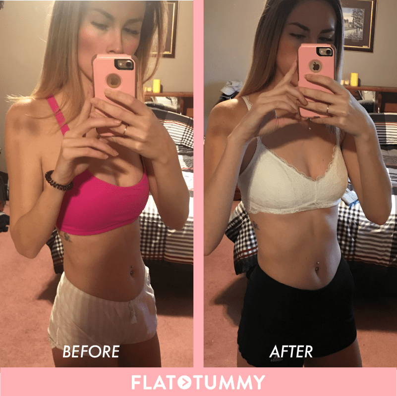 flat stomach challenge before and after