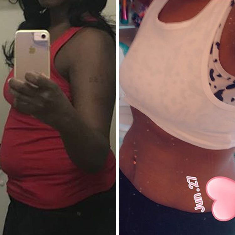 Quanna's results after using Flat Tummy products