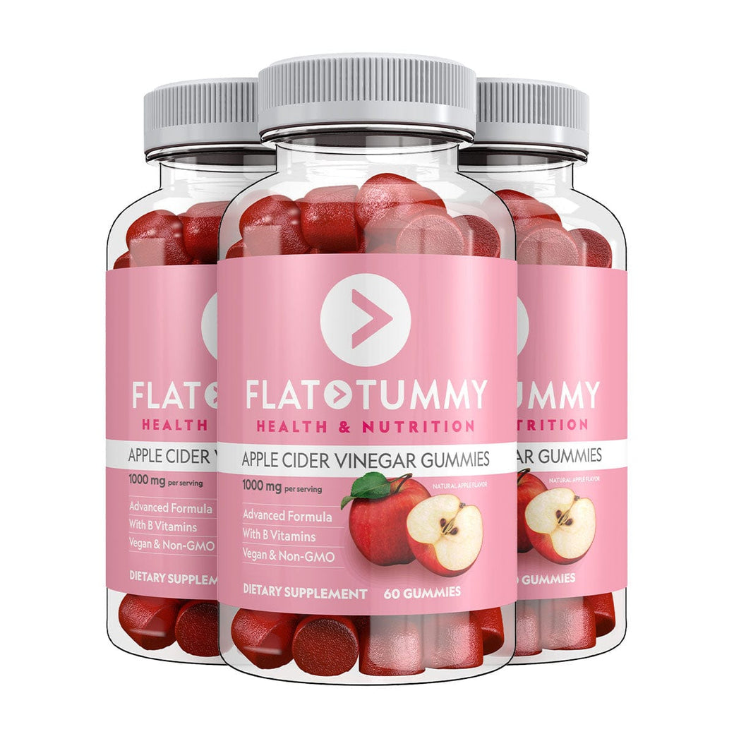 Flat Tummy Co Gummies 3 Bottles Apple Cider Vinegar Gummies