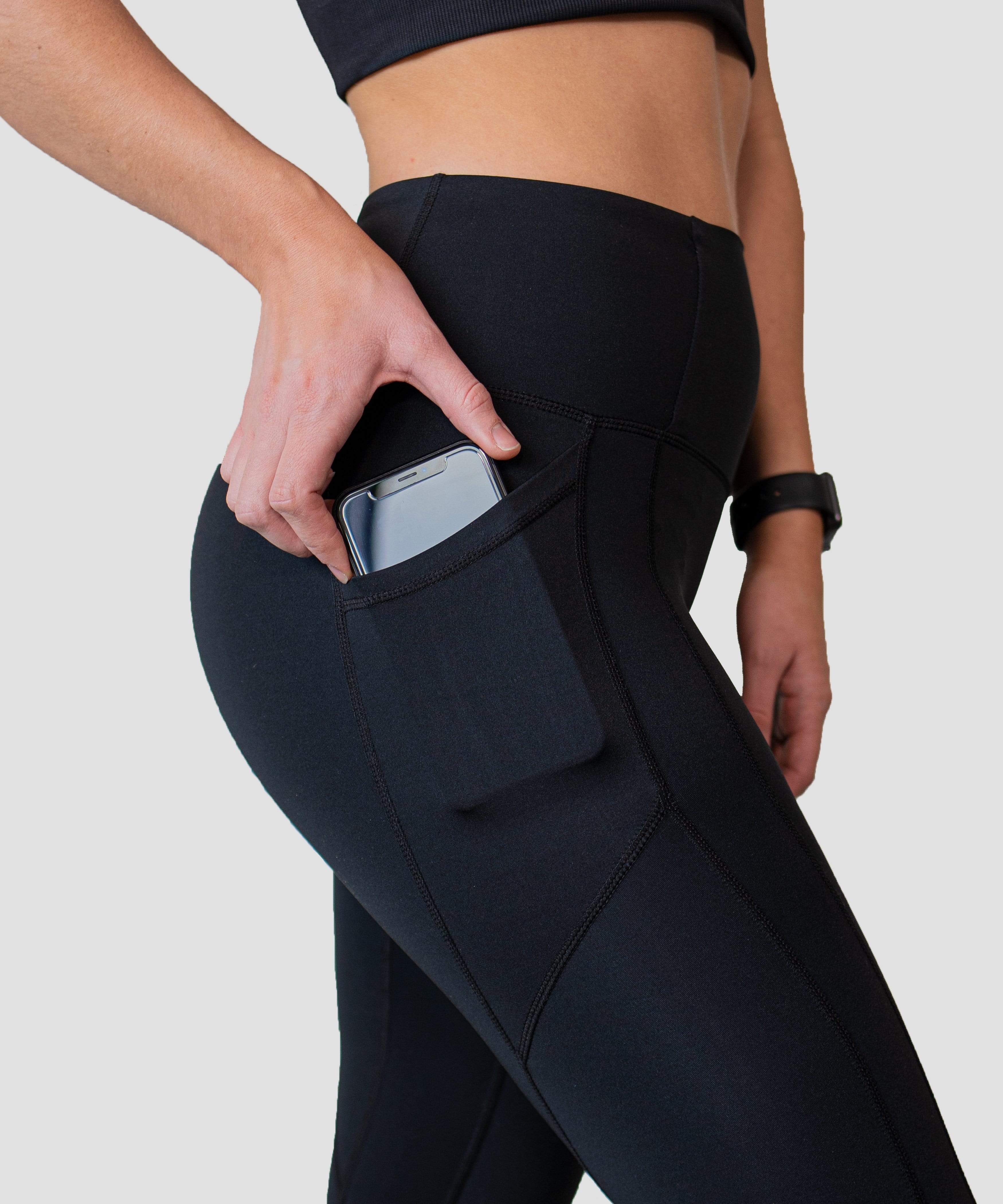 High waisted leggings clearance with phone pocket