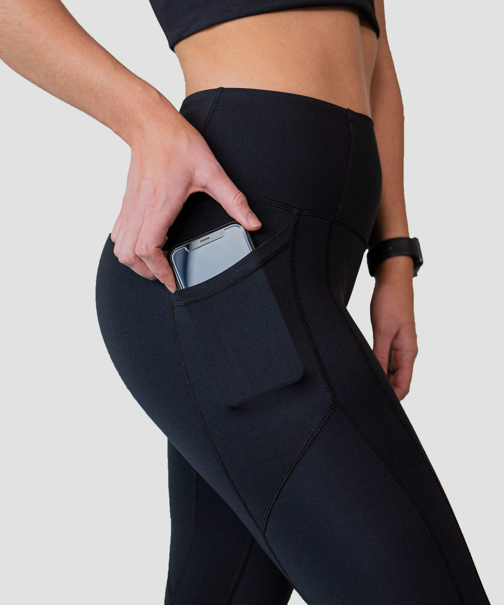 Stretchy Tummy Control Yoga Leggings with Phone Pockets and Back Waistband  Pocket