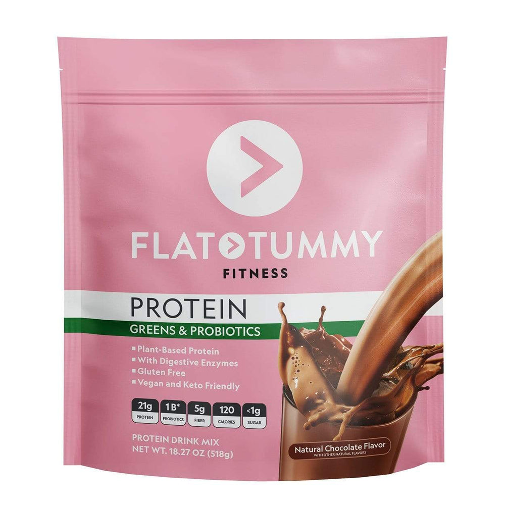 Flat Tummy Co Shakes Greens & Probiotics (14 Servings) Protein Greens & Probiotics
