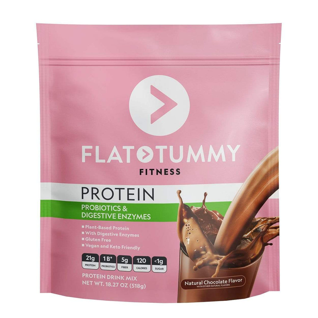Flat Tummy Co Shakes Probiotics & Enzymes (14 Servings) Protein Probiotics & Digestive Enzymes